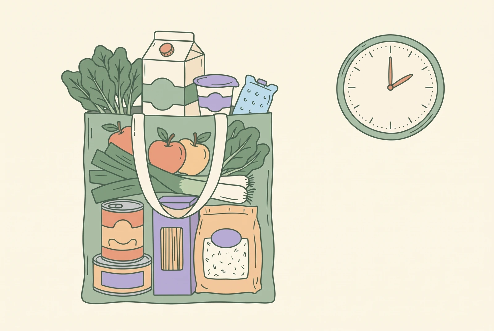 What Actually Makes a Grocery List Work: shelf-stable items first and cold items last in the shopping bag